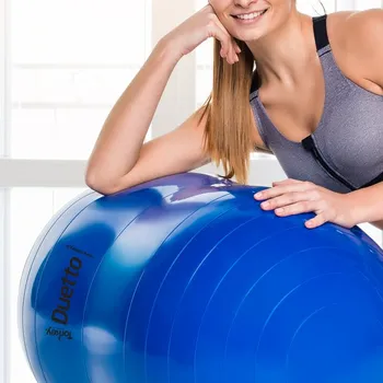 Gymnastický míč Cvičební gymnastický válec Duetto 55 cm Peanut Barva: Modrá - Standard