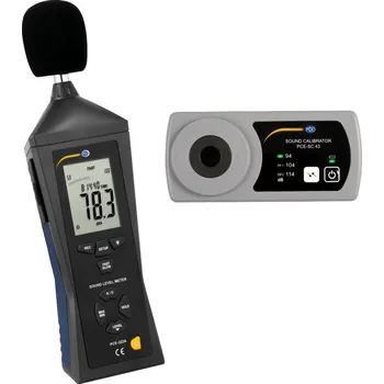 Hlukoměr PCE-322-SC43, rozsah měření 30 - 130 dB, s kalibrátorem zvuku