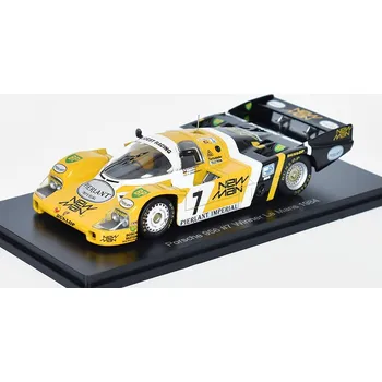 autíčko Porsche 956 #7 Le Mans 1984 K. Ludwig 1:43 - Spark Model časopis s modelem Porsche 956 No.7 Winner Le Mans 1984 - kovový model auta