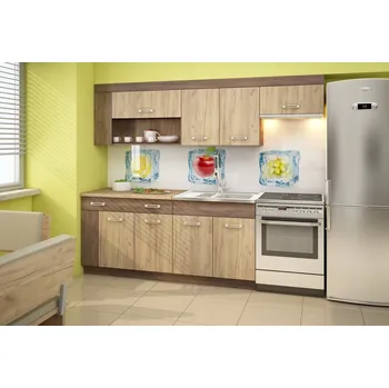 Kuchyňská linka Kuchyně GEMINI 180/240 cm, craft tobaco/craft zlatý, 5 let záruka +možnost VÝNOSU + vyzvednutí ZDARMA