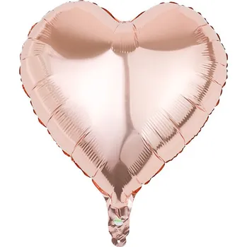 Balónek Fóliový balónek Srdce rosegold 45 cm