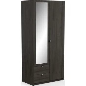 Šatní skříň Kombinovaná skříň ZOLI 2 se zrcadlem 2D2S, dub waterford + vyzvednutí ZDARMA