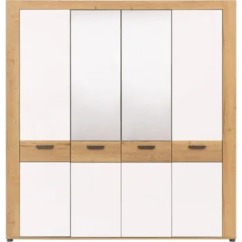 Šatní skříň Skříň FILIPPOPOLI 4D, dub evoke/bílá alpský lesk +možnost VÝNOSU + vyzvednutí ZDARMA