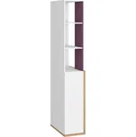 Nástavba skříně k posteli LEPON 33, dub artisan/bílá/fialová, 5 let záruka + vyzvednutí ZDARMA