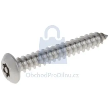 Šroub Šroub bezpečnostní do plechu, čočková hlava, drážka TORX se středovým čepem, DIN 7981, nerez A2 3,5 x 19, balení 1 ks