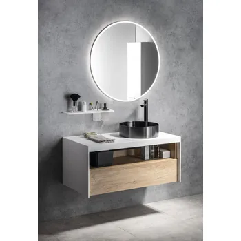 WC sada Sapho Koupelnový set VIERA 100, dub alabama / bílá mat, KSET-036
