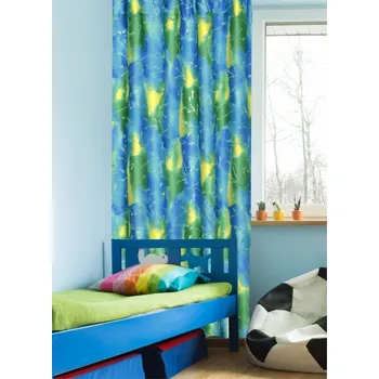 Závěs dekorační nebo pouze látka, Odlesk vody, modrozelený, 150 cm