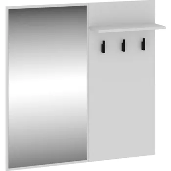 Věšák Věšákový panel PRUDHOE se zrcadlem, bílý, 5 let záruka + vyzvednutí ZDARMA