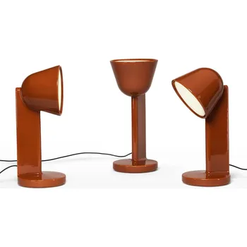 Lampička Stolní lampa FLOS Céramique Up, červená - Ø stínidla 22 cm; Ø podstavce 20,5 cm; délka kabelu 200 cm Rezavě červená 1 x 8 W LED - Doprava zdarma