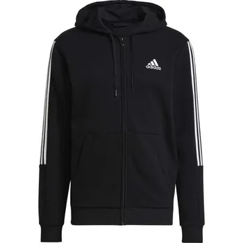 Pánská mikina Pánská mikina adidas 3-STRIPES FULL-ZIP HOODIE M Černá, Bílá
