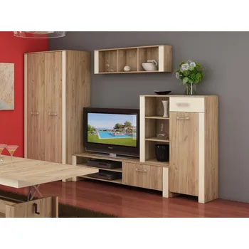 Obývací stěna Obývací stěna AKIVIDU 3, craft zlatý/krém, 5 let záruka + vyzvednutí ZDARMA