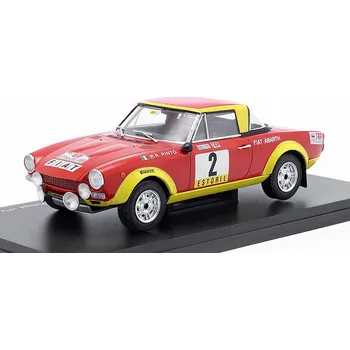 autíčko Fiat 124 Abarth Spider #2 Rally Tap Portugal 1974 1:24 Hachette časopis modelem Fiat 124 Abarth Spider N2 Rallye Tap Portugal 1974 Pinto - Bernacchini - kovový model