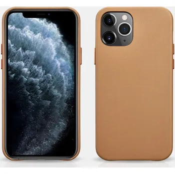 Pouzdro na mobilní telefon iCarer Kožený kryt na iPhone 12 Pro MAX - iCarer, Original Brown 01.20.RIX1208-BN