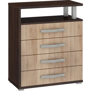 Komoda Komoda LEHUA 4S, dub sonoma tmavý/dub sonoma, 5 let záruka + vyzvednutí ZDARMA