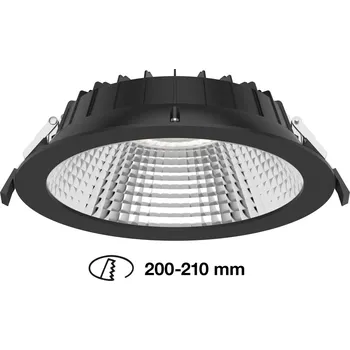 Lampička The Light Group SLC Shift LED bodové světlo Ø 22,8cm CCT, černá LED celkem 18 W - Doprava zdarma