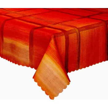 ubrus Forbyt Ubrus s nešpinivou úpravou Mřížka, hnědý Ubrusy: pr.155 cm