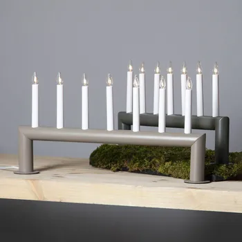 Lampička STAR TRADING Svícen Circum, rovný, 7 plamenů tmavě šedý - Délka přívodního kabelu 180 cm tmavě šedá 7 x 3 W - Doprava zdarma