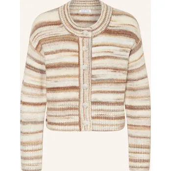 Dámský svetr Mrs & Hugs Dámský Pletený Kardigan, světle hnědá / hnědá /...