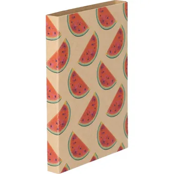 Jednorázové nádobí Reklamní CreaSleeve Kraft 112 papírový kraftový rukáv na zakázku, přírodní