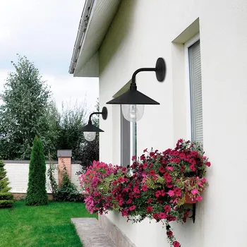 Venkovní osvětlení Viokef Venkovní nástěnné svítidlo Pilos - Ø stínidla 27 cm černá, čirá 1 x 60 W - Doprava zdarma