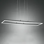 Fabas Luce LED závěsné světlo Bard, 92x32 cm, antracit antracitová, bílá matná LED celkem 52 W - Doprava zdarma