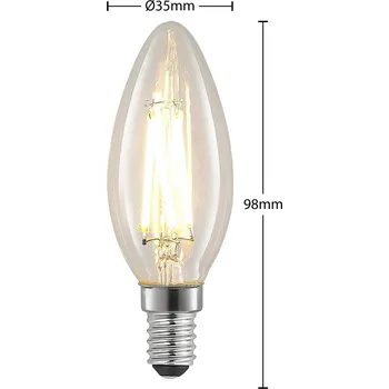 led svíčka Arcchio LED žárovka filament E14 4W 827 svíčka dim 2ks