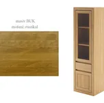 Vysoká vitrína CAPITELLA, levá, masiv buk/moření: rustikal + vyzvednutí ZDARMA