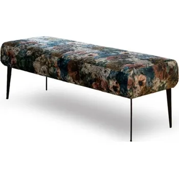 Zahradní lavice Stylová lavice v květinovém potahu AMBER 2-sed šířka 119 cm