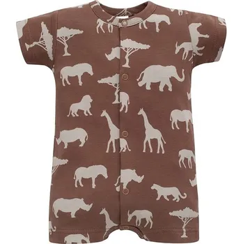 PINOKIO Letní overal celorozepínací Safari HNĚDÁ - 68
