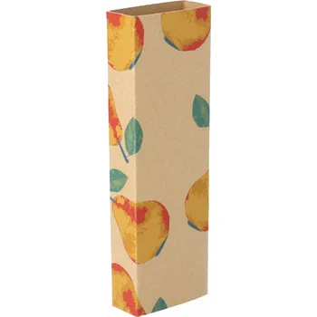 Jednorázové nádobí Reklamní CreaSleeve Kraft 441 papírový kraftový rukáv na zakázku, přírodní