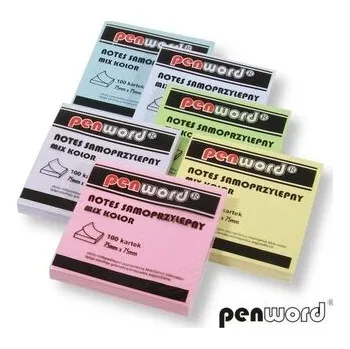 Set školních potřeb Notes samoprzylepny pastel mix 75x75mm 100K