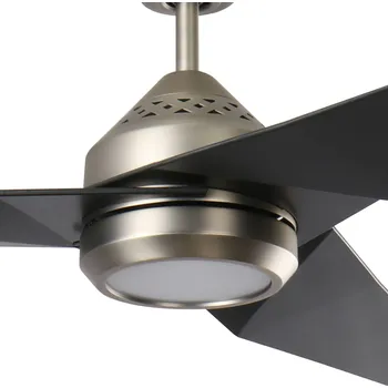 Lampička KICHLER LED stropní ventilátor Jade, černý, tichý, Ø 152 cm, 60 W černá, cínová starožitnost LED celkem 18 - Doprava zdarma