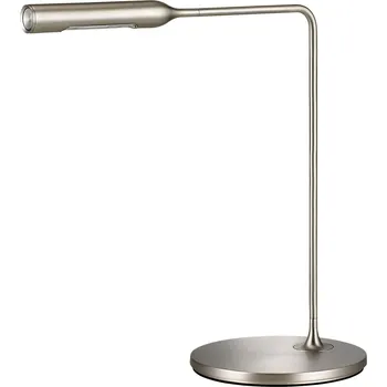 Lampička Stolní lampa LED Lumina Flo Bedside 3 000K nikl - Délka hlavy lampy 18 cm, Ø základny 17,5 cm broušený nikl LED 3 W celkem - Doprava zdarma