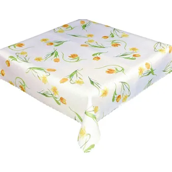 ubrus Forbyt Ubrus s nešpinivou úpravou, Tulipány, žlutě oranžové Ubrusy: 120 x 155 cm
