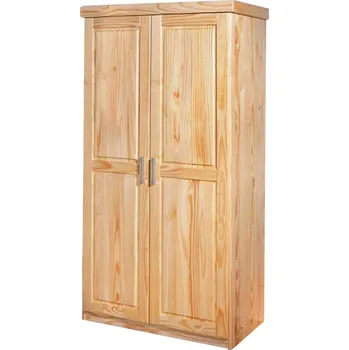 Šatní skříň Skříň CHARBON 2D, masiv borovice + vyzvednutí ZDARMA