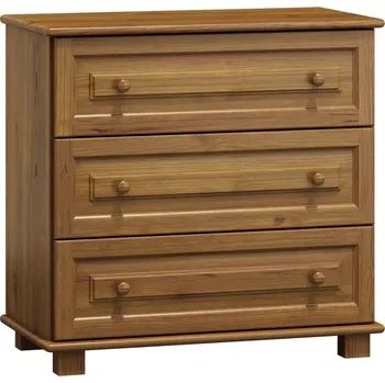 Komoda Komoda NEFTYS 6, hloubka 47 cm, masiv borovice, moření: dub + vyzvednutí ZDARMA