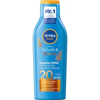 Přípravek na opalování Nivea Sun Protect & Bronze mléko na opalování podporující zhnědnutí SPF20 200 ml