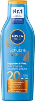 Přípravek na opalování Nivea Sun Protect & Bronze mléko na opalování podporující zhnědnutí SPF20 200 ml