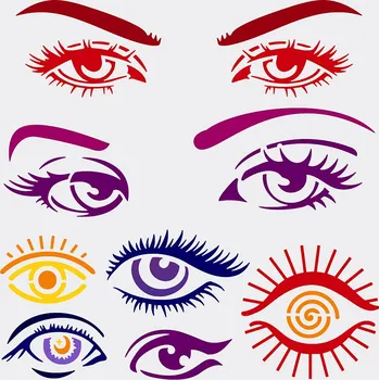 Plastová šablona, vzor OČI, 30x30 cm, 1 kus