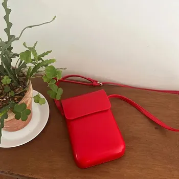 Ledvinka Dámské crossbody pouzdro koženého vzhledu Barva (Varianta): Červená