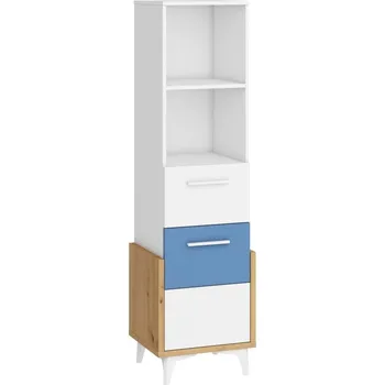 police Regál LEPON 45S, dub artisan/bílá/modrá, 5 let záruka + vyzvednutí ZDARMA