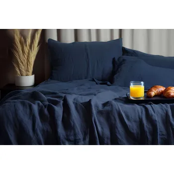 Povlečení DARRÉ Mušelínové povlečení Dark navy Velikost: 140 x 200 + 70 x 90