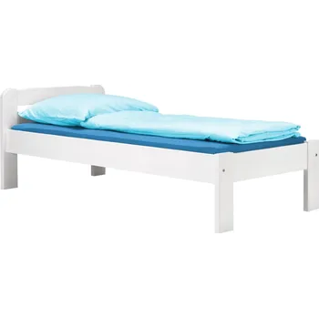 Postel Jednolůžko SOMALIE 2 90 x 200 cm, masiv borovice/bílý lak + vyzvednutí ZDARMA