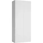 Skříň ZAIRE 2D4S, alpská bílá/bílý lesk + vyzvednutí ZDARMA