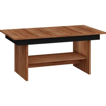 Konferenční stolek Konferenční stolek BUSTAN rozkládací lesklý, barva: švestka wallis/černý lesklý, 5 let záruka + vyzvednutí ZDARMA