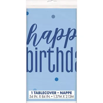 Jednorázový ubrus Plastový ubrus Glitz modrý