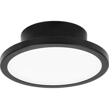 LIGHTME LED stropní svítidlo Aqua Ø 14,7 cm černé černá 1 x 8 W LED - Doprava zdarma
