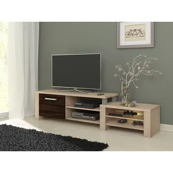 Televizní stolek TV stolek MOLONG, dub sonoma/dub sonoma tmavý, 5 let záruka + vyzvednutí ZDARMA