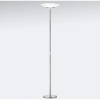 Lampička Knapstein LED stojací lampa Mika, nikl-chrom - Ø nohy 28 cm; hlava - délka 38 cm, šířka 30 cm opál 1 x 26 W LED - Doprava zdarma