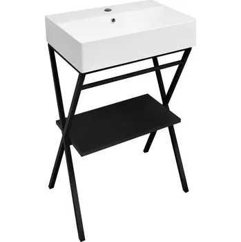 Koupelnový nábytek FERRO podstavec s umyvadlem 600x880x420mm, černá